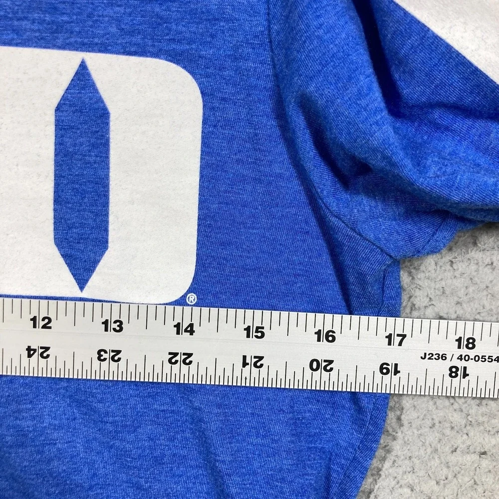 Duke University Blue Devils T Shirt Womens Medium Blue V Neck Long Sleeve Nike
